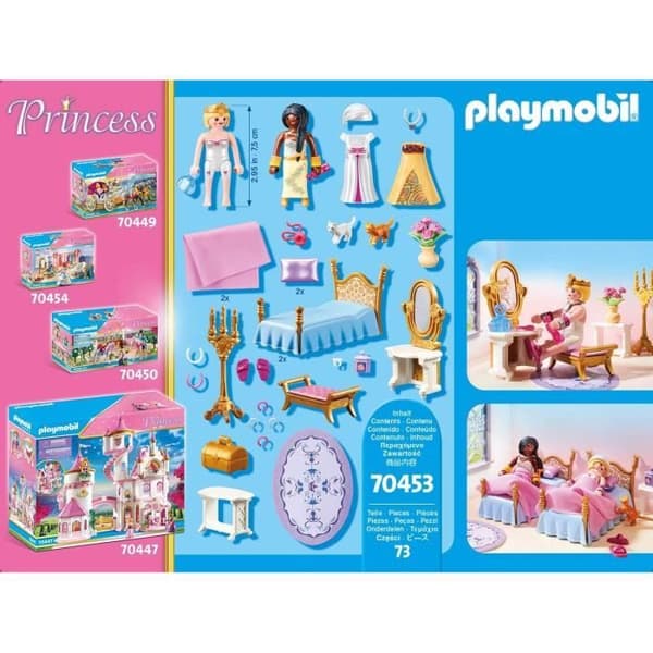 PLAYMOBIL 70453 Princess sovrum med toalettbord, Princesses, 73 delar, från 4 år och uppåt
