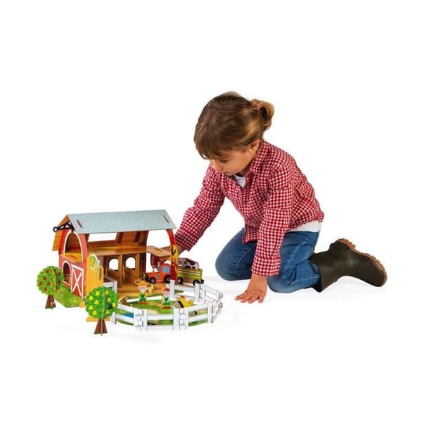 JANOD - Djurgård i trä - Leksak för barn från 3 år