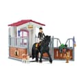 Miniatyrbild 2 av 7: Box med Tori och Princess, Förlängning för Schleich-stall med 26 element ingår inklusive 1 Schleich-häst, statyettlåda för