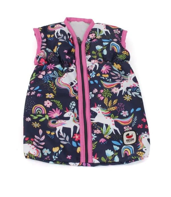 Bayer chic - 792-43 - 2000-Babysovsäck upp till 55 cm, dockkläder,, Unicorn, Marinblå