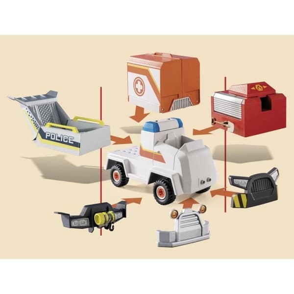 PLAYMOBIL - 70916 - DUCK ON CALL - Utryckningsfordon - Flerfärgad - Blandat - 31 stycken