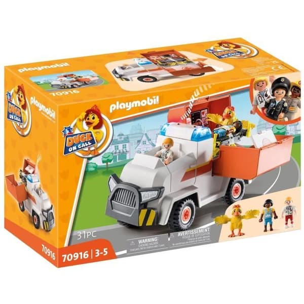 PLAYMOBIL - 70916 - DUCK ON CALL - Utryckningsfordon - Flerfärgad - Blandat - 31 stycken