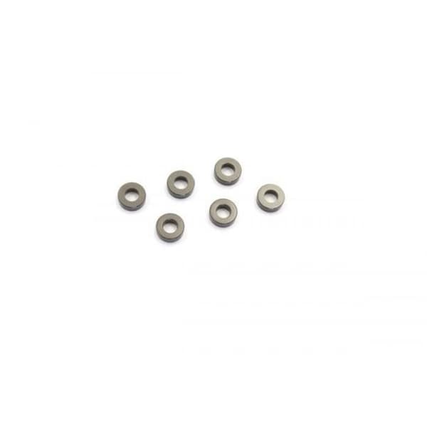 Anodiserade ringar - KYOSHO - K.W0142GM - 3x6x2mm - Gun Metal - 6 stycken