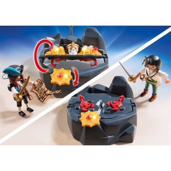 PLAYMOBIL - Pirates and Royal Treasure - The Pirates of Darkness - Innehåller 2 karaktärer och tillbehör
