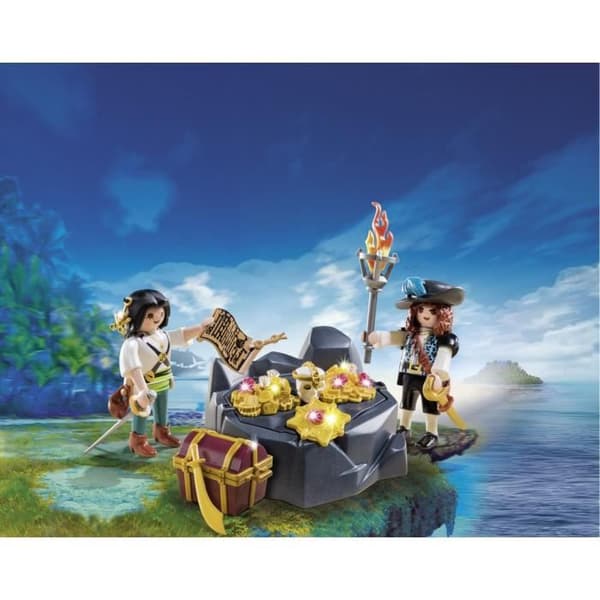 PLAYMOBIL - Pirates and Royal Treasure - The Pirates of Darkness - Innehåller 2 karaktärer och tillbehör