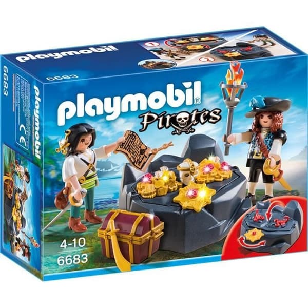 PLAYMOBIL - Pirates and Royal Treasure - The Pirates of Darkness - Innehåller 2 karaktärer och tillbehör