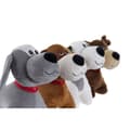 Miniatyrbilde 2 av 3: Bamse Home ESPRIT Hvit Brun Grå Polyester Hund 22 x 21 x 26 cm (4 enheter)