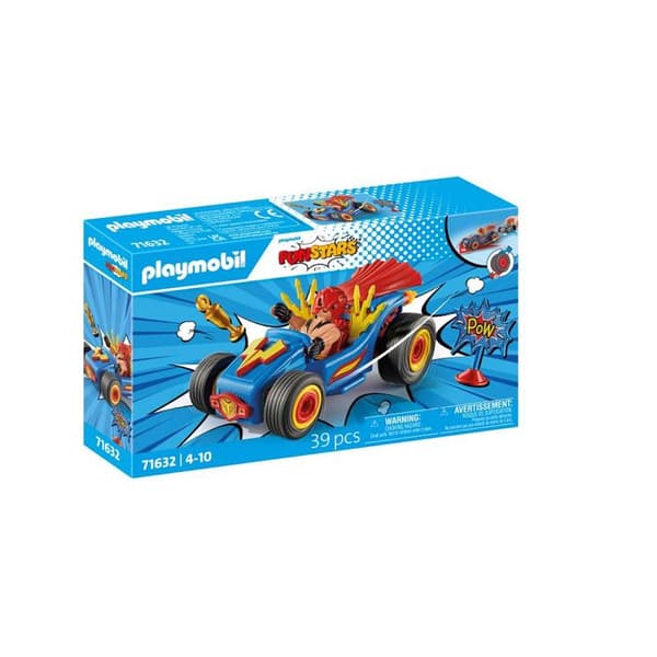 Playmobil - 71632 - Funstars Wrestler and Kart - 39 stycken - Tillbehör ingår - För barn från 4 år och uppåt