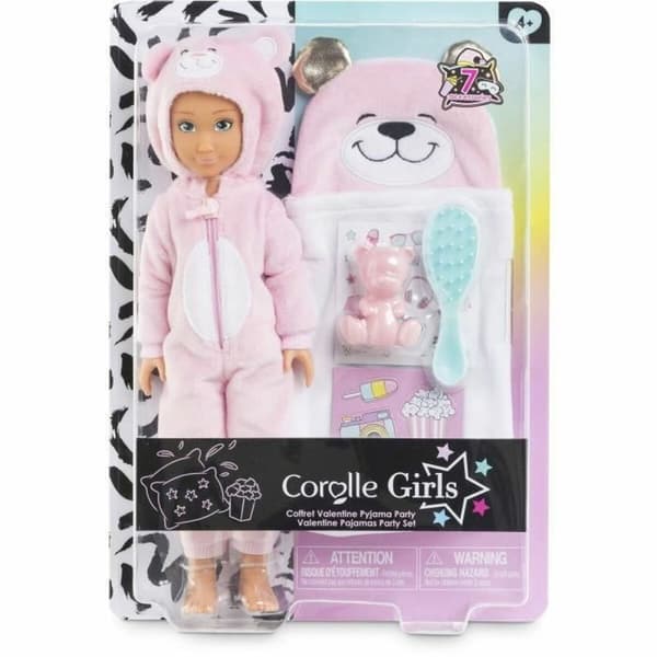 Babydukke med tilbehør Corolle Valentine Pyjama Party