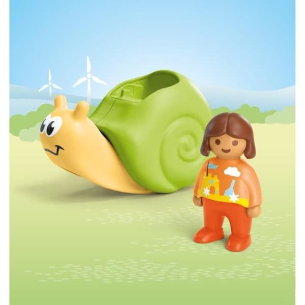 PLAYMOBIL Junior 71699 Barn med gungande snigel, Från 12 månader