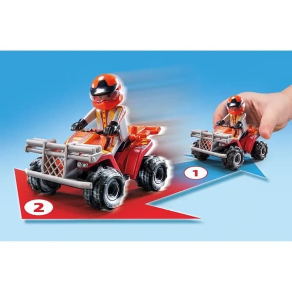 PLAYMOBIL 71808 Duon av stuntmän med fyrhjuling och motorcykel