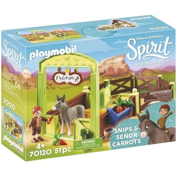 PLAYMOBIL - Spirit - La Mèche och Monsieur Morot med låda - Blandat - Från 4 år
