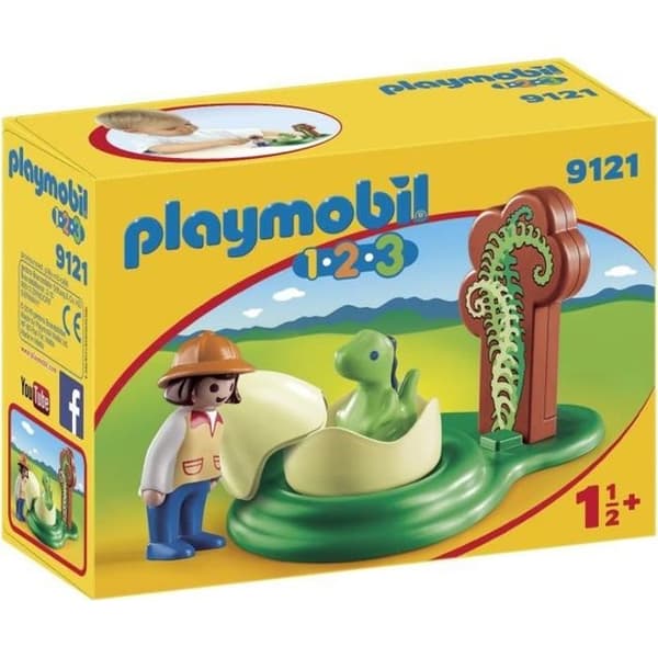 PLAYMOBIL 1.2.3. - 9121 - Explorer och Baby Dinosaur