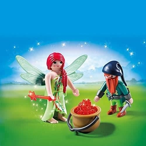 PLAYMOBIL - Fairy and Forest Dwarf - Modell 6842 - Blandat - Från 4 år