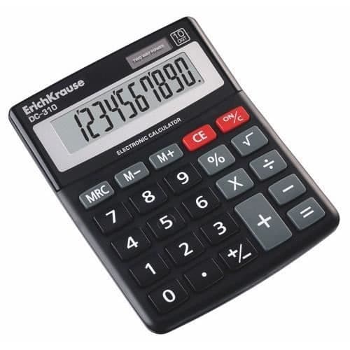 Beräkning av sobremesa econmica de 8 dgitos de pantalla grande LCD, 4 minnesplatser och clculo de porcentajes. Svart