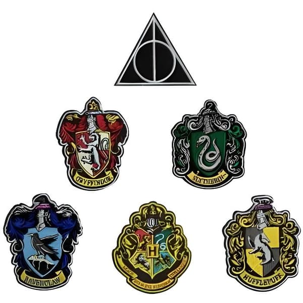 Cinereplikor - Harry Potter - Pack 6 House Crests