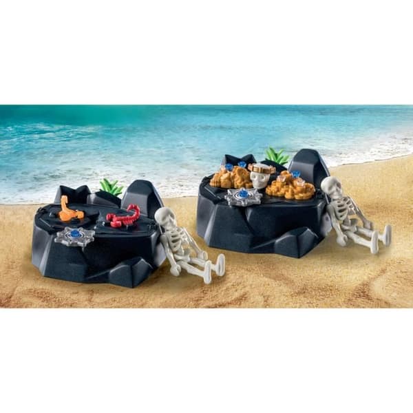 PLAYMOBIL - 71254 - Piraterna - Startpaket Pirat och båt - 42 delar - För barn från 4 år och uppåt