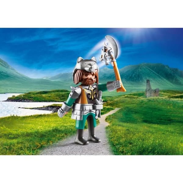PLAYMOBIL - Knights - Playmobil Friends - Wolf Warrior med rustning, svärd, yxa och varghjälm