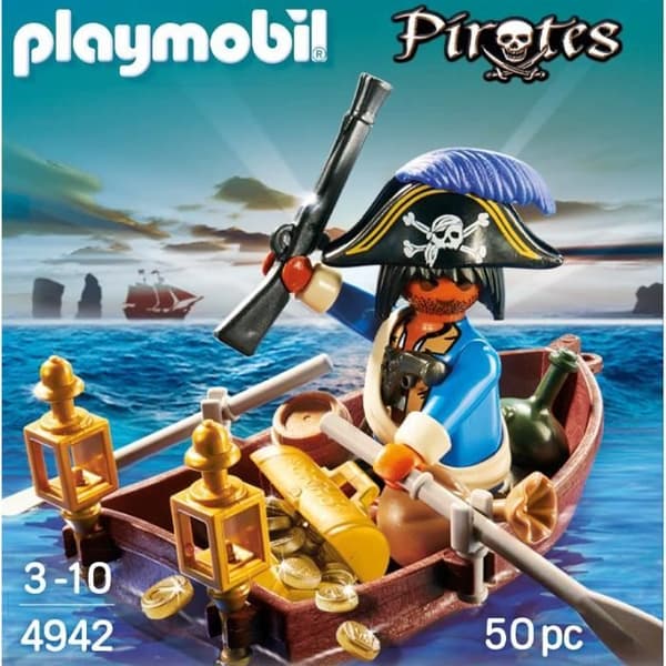 PLAYMOBIL - Påskägg - Pirat med båt och skatt - Exklusiv figur och tillbehör
