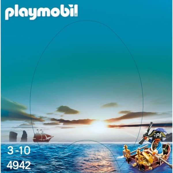 PLAYMOBIL - Påskägg - Pirat med båt och skatt - Exklusiv figur och tillbehör