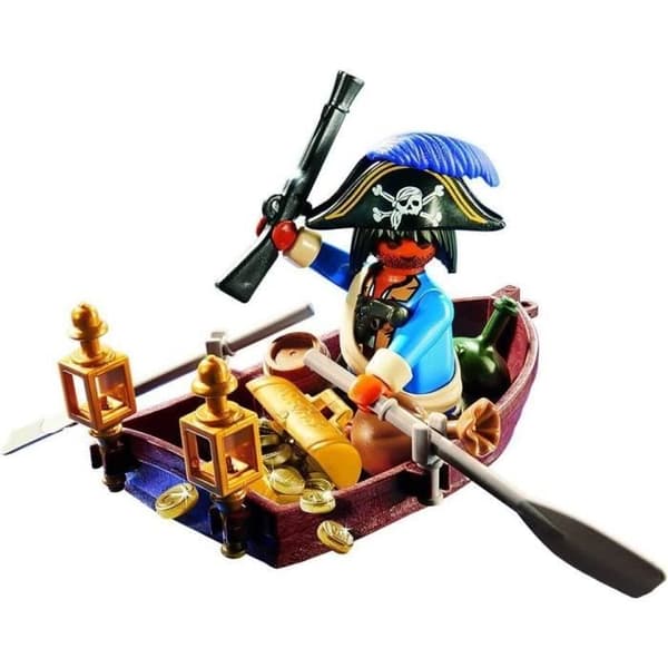 PLAYMOBIL - Påskägg - Pirat med båt och skatt - Exklusiv figur och tillbehör