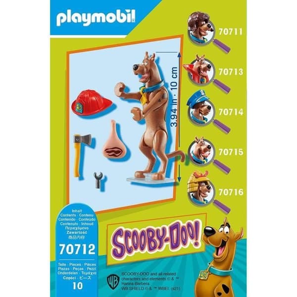 PLAYMOBIL - 70712 - SCOOBY-DOO Brandman - Samlarfigur för barn från 5 år och uppåt