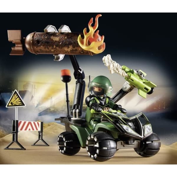 PLAYMOBIL - City Action - Startpaket för polis och minsvepare - Fyrhjuling och tillbehör ingår