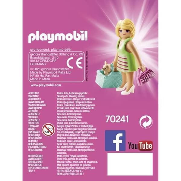 PLAYMOBIL - City Life - Playmobil Friends - Kvinna med chihuahua - Transportabel överallt