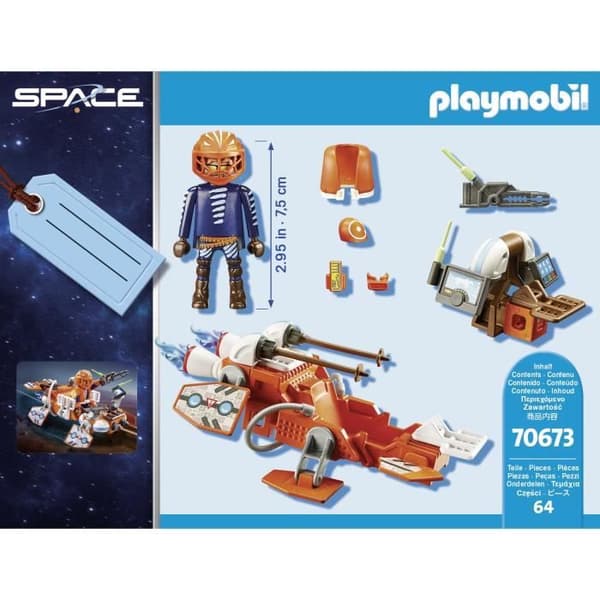 PLAYMOBIL - 70673 - Space - Presentset för piloter och snabbtransfer - Innehåller 1 karaktär och tillbehör
