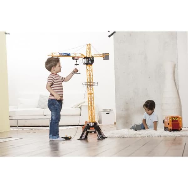 Trådstyrd kran 120cm - DICKIE TOYS - Offentliga arbeten - Roterar 350° - Tillbehör ingår
