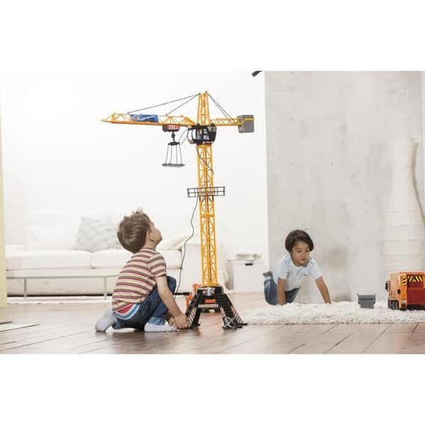 Trådstyrd kran 120cm - DICKIE TOYS - Offentliga arbeten - Roterar 350° - Tillbehör ingår