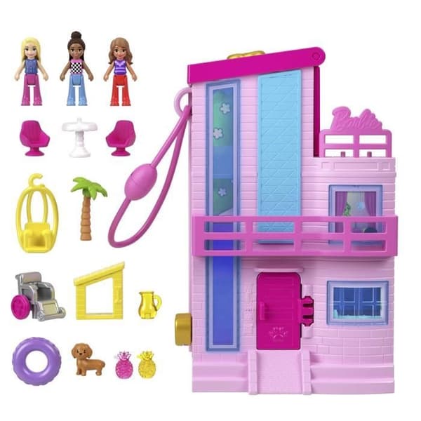 Polly Pocket-Barbie Dream House-Box med 3 minifigurer HWP11