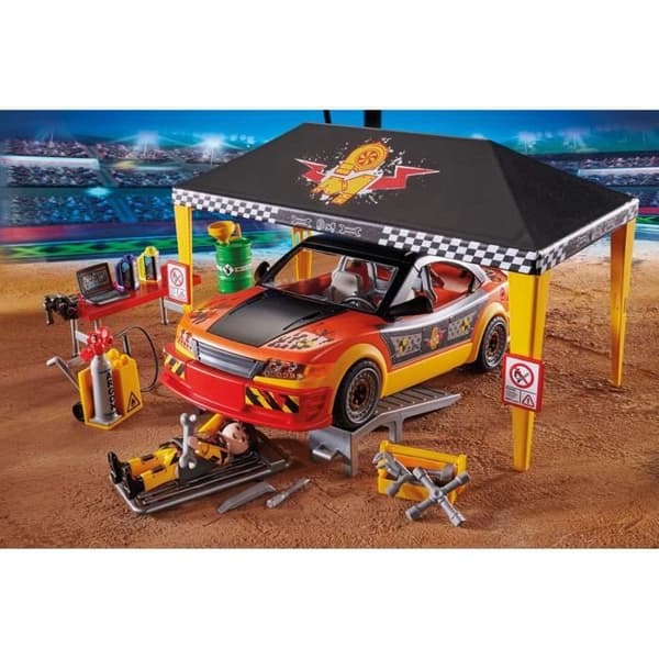 PLAYMOBIL - 70552 - Stuntshow Repair Workshop - Flerfärgad - Blandad - 49 stycken