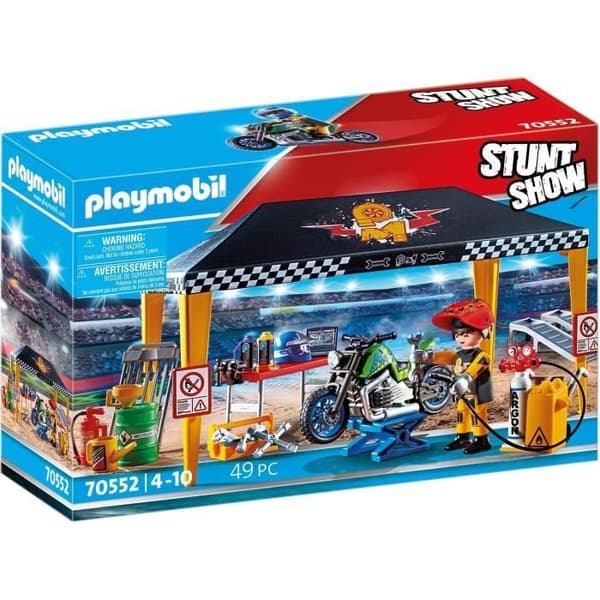 PLAYMOBIL - 70552 - Stuntshow Repair Workshop - Flerfärgad - Blandad - 49 stycken