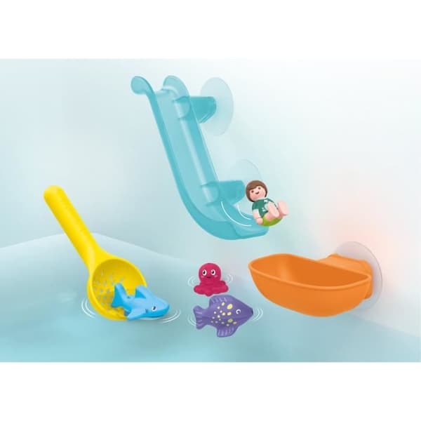 PLAYMOBIL Junior 71689 Vattenrutschbana och marina djur, Badleksak, Från 18 månader