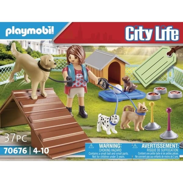 PLAYMOBIL 70676 Pedagog- och hundset, Stadsliv, För barn, från 4 år, 37 stycken