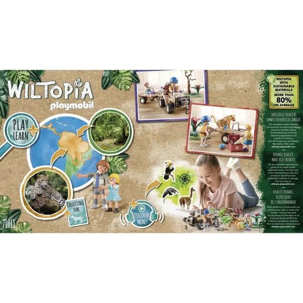 PLAYMOBIL - 71011 - Wiltopia - Animal rescue quad - Återvunnet eller biomaterial