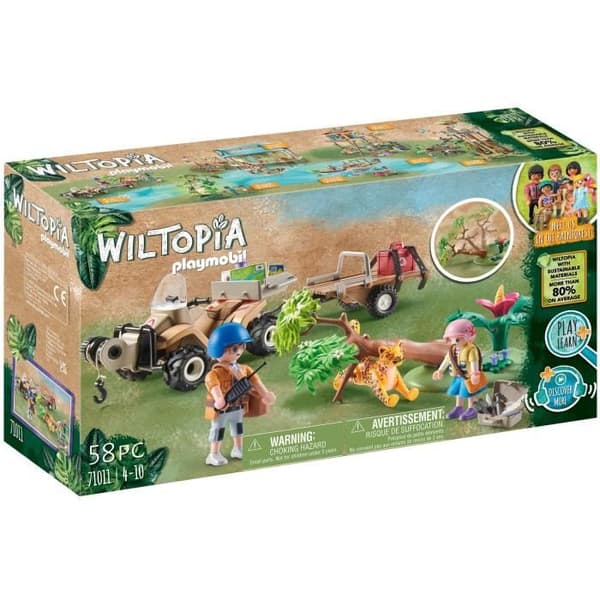 PLAYMOBIL - 71011 - Wiltopia - Animal rescue quad - Återvunnet eller biomaterial