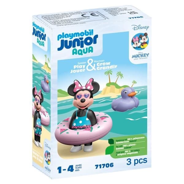 PLAYMOBIL Junior 71706 Minnie med badring, Flyter i vattnet, Badleksak, Junior &amp; Disney, Från 12 månader