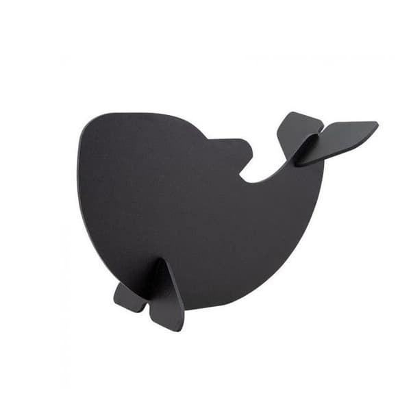Svart 3D Tafelval Whale Securit
