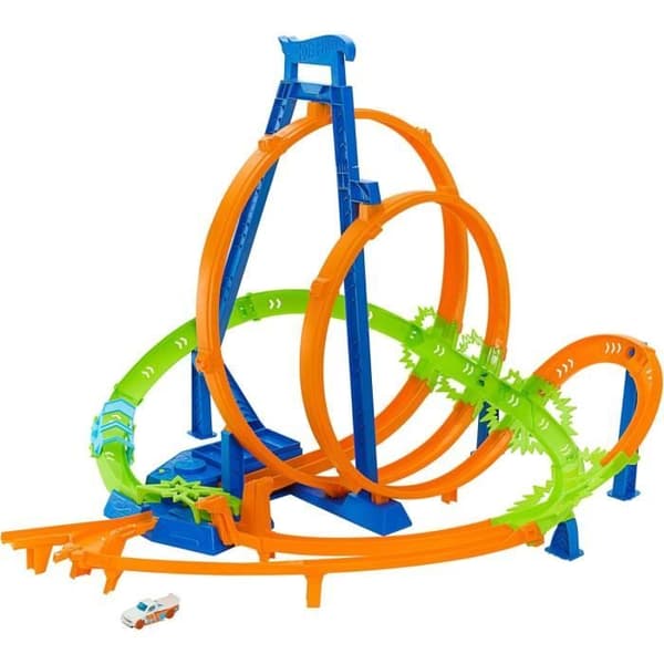 Krets Hot Wheels - HOT WHEELS - Loopingset - 5 kollisionzoner - 1 bil ingår - Från 4 år