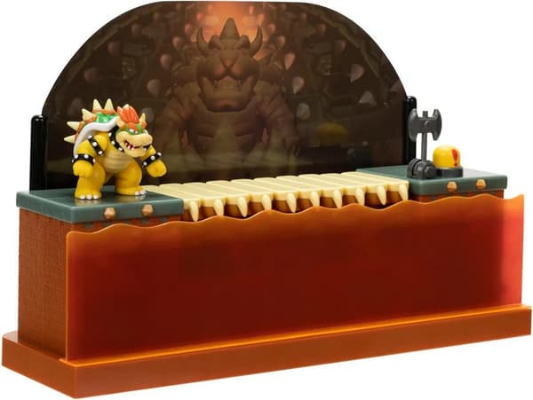 Nintendo Super Mario Deluxe Bowser Battle Playset with Lights and Sounds