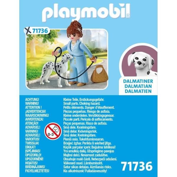 PLAYMOBIL 71736 Affärskvinna med handväska och sin dalmatiner, My Life, 8 delar, Från 4 år