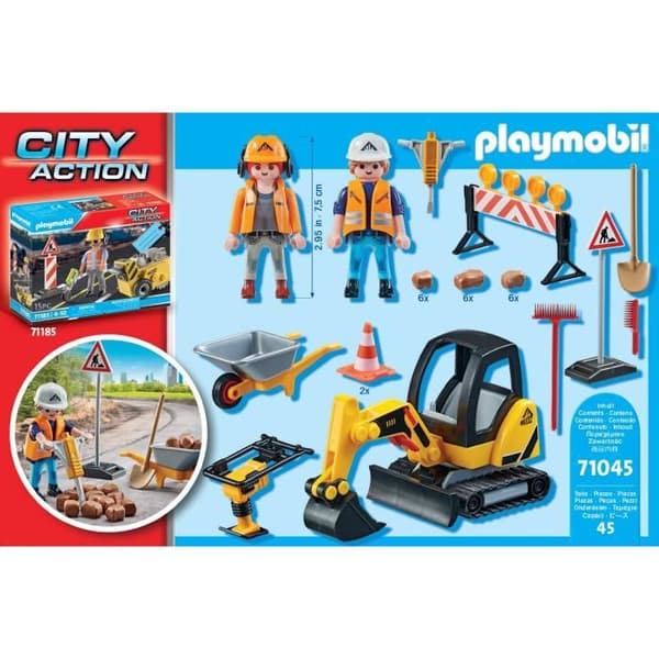 PLAYMOBIL - 71045 - City Action Construction - Vägarbetare - Promo Pack Worker