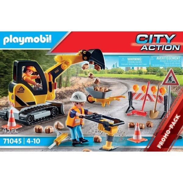 PLAYMOBIL - 71045 - City Action Construction - Vägarbetare - Promo Pack Worker