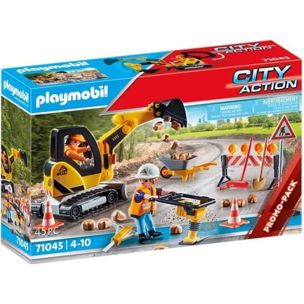 PLAYMOBIL - 71045 - City Action Construction - Vägarbetare - Promo Pack Worker