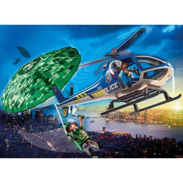 PLAYMOBIL 70569 Polishelikopter och fallskärmshoppare, City Action, Poliser, Från 4 år