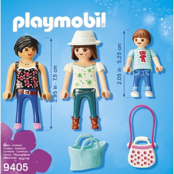 PLAYMOBIL 9405 - City Life - Kvinnor med barn - Innehåller 3 tecken, 2 väskor, 1 hatt