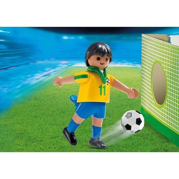 PLAYMOBIL - Spelare Brasilien - Rörlig skjutben - Blandat - Från 5 år