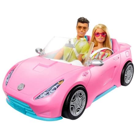 Barbie Playset Beach Dolls Gift Set with Convertible Car